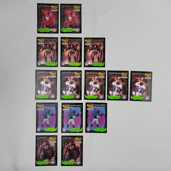 Lot Of 1994 Coca-Cola Monsters Of The Gridiron Football Trading Cards - Picture 4 of 16